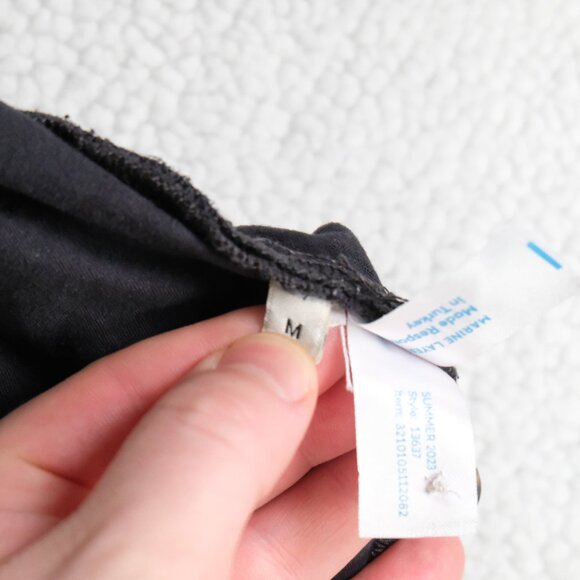 Marine Layer Sweatpants Mens Medium Black Slim Fit Heavyweight Cotton Drawstring - Picture 10 of 12